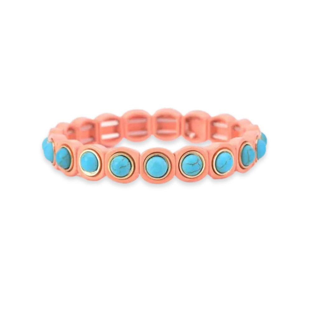 SALE - Enamel Tile Bracelet - Circle