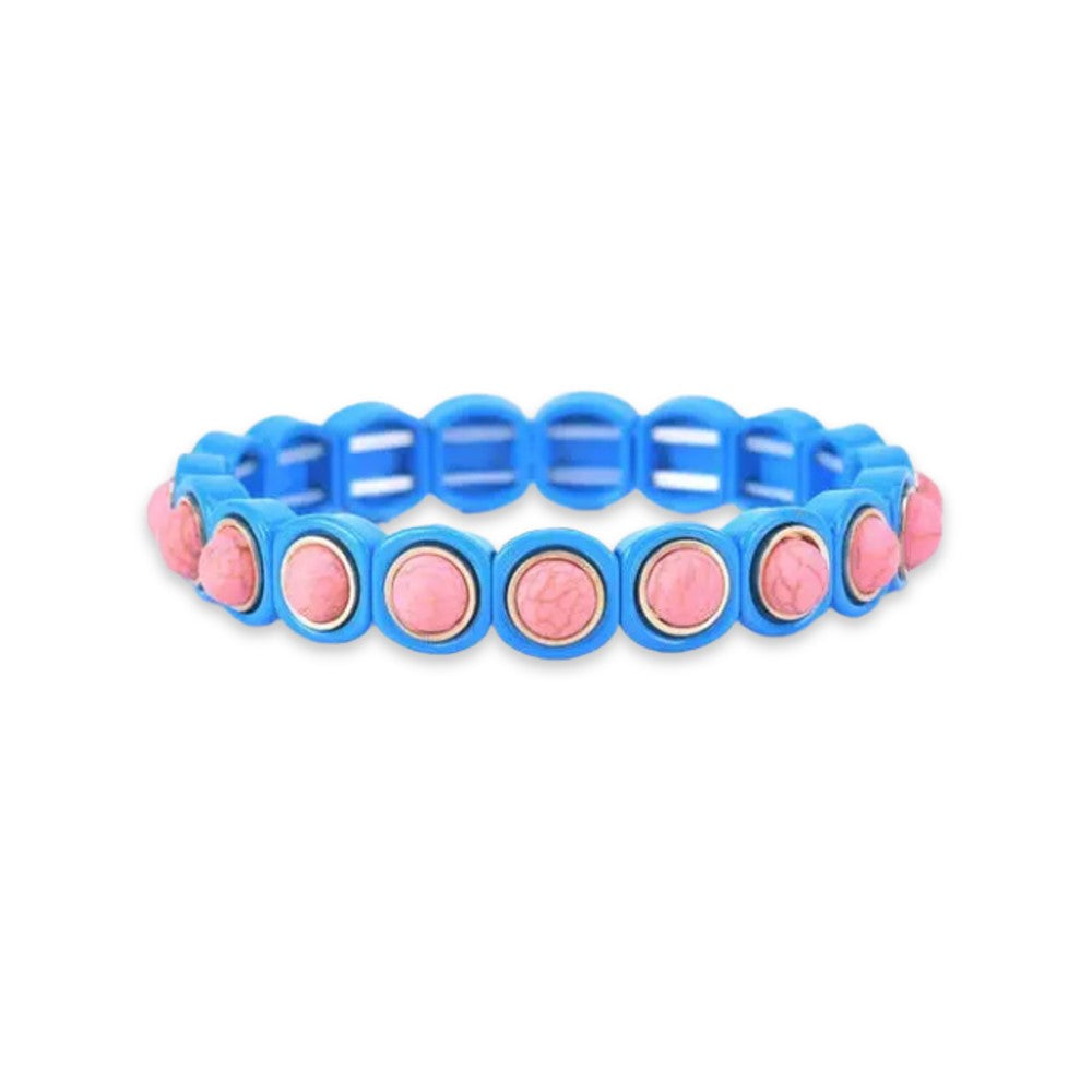 SALE - Enamel Tile Bracelet - Circle
