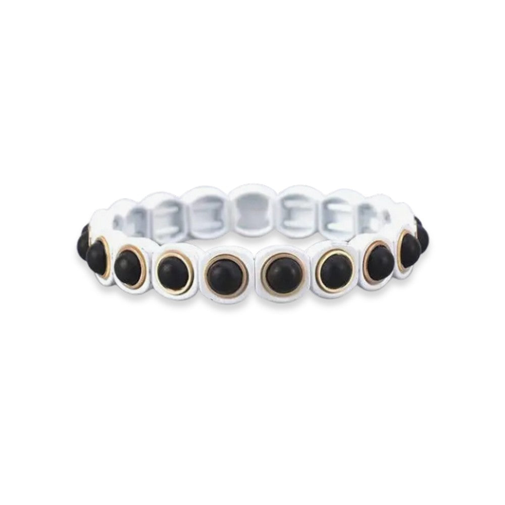 SALE - Enamel Tile Bracelet - Circle