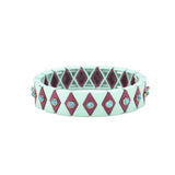 SALE - Enamel Tile Bracelet - Diamond