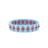 SALE - Enamel Tile Bracelet - Diamond