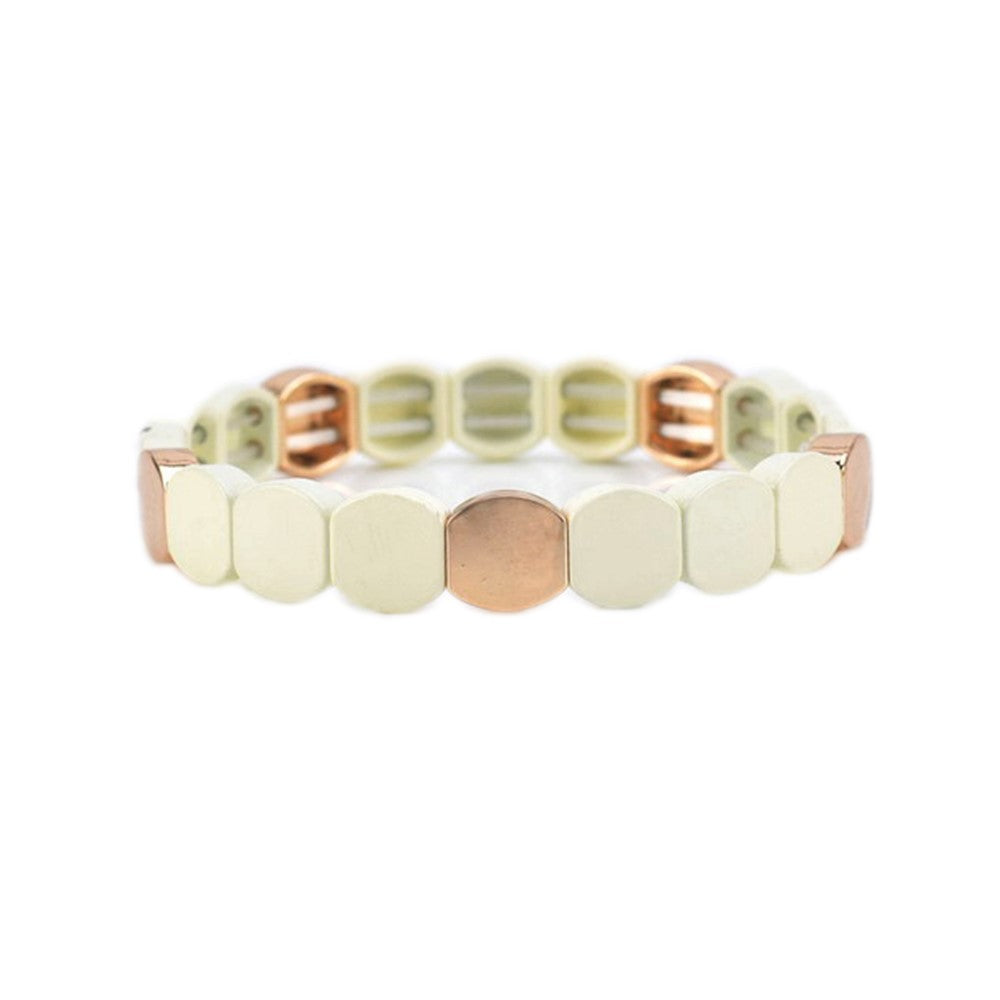 SALE - Enamel Tile Bracelet - Octagon