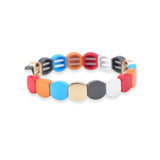 SALE - Enamel Tile Bracelet - Octagon