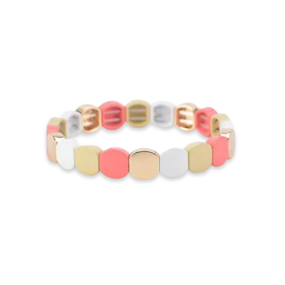 SALE - Enamel Tile Bracelet - Octagon