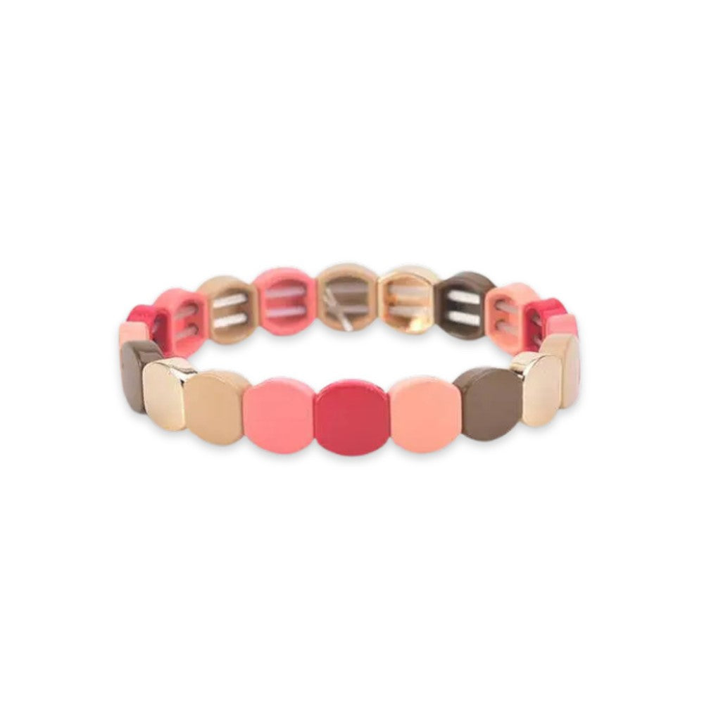 SALE - Enamel Tile Bracelet - Octagon