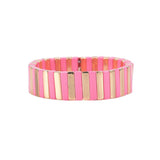 SALE - Enamel Tile Bracelet - Rectangle