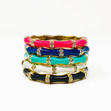 Enamel Stone Bamboo Bracelet