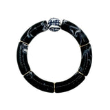 Bamboo Acrylic Tube Bracelet - China Blue