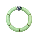 Bamboo Acrylic Tube Bracelet - China Blue