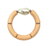 Bamboo Acrylic Tube Bracelet - Large Nugget