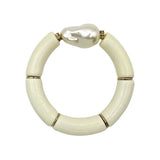 Bamboo Acrylic Tube Bracelet - Large Nugget
