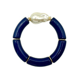Bamboo Acrylic Tube Bracelet - Large Nugget