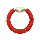 Bamboo Acrylic Tube Bracelet - Large Nugget