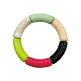 Bamboo Acrylic Tube Bracelet - Multicolor