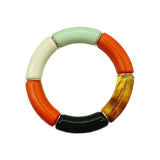 Bamboo Acrylic Tube Bracelet - Multicolor