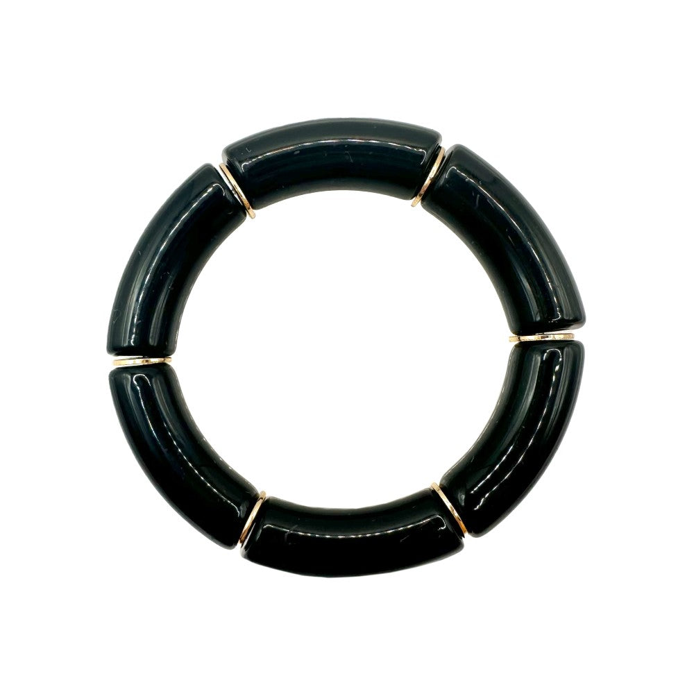 Bamboo Acrylic Tube Bracelet - Solid