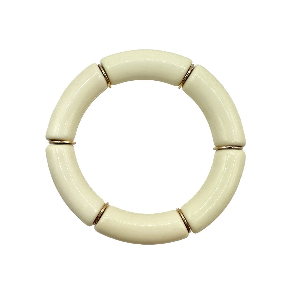 Bamboo Acrylic Tube Bracelet - Solid