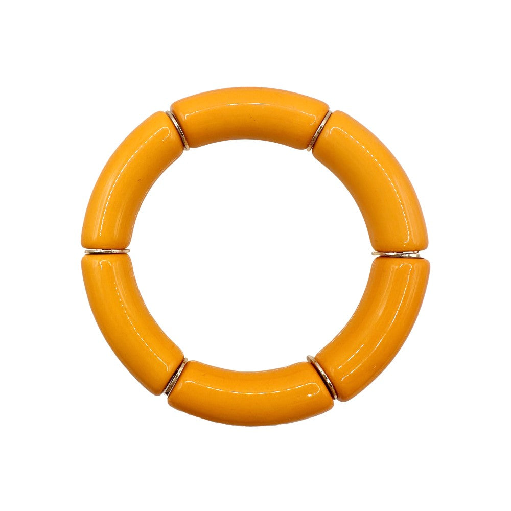 Bamboo Acrylic Tube Bracelet - Solid