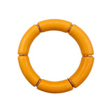 Bamboo Acrylic Tube Bracelet - Solid