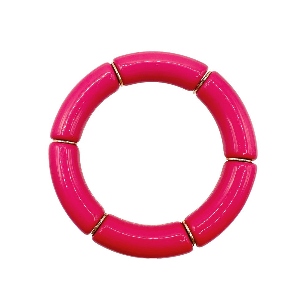 Bamboo Acrylic Tube Bracelet - Solid