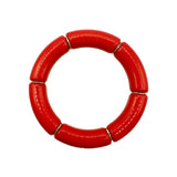 Bamboo Acrylic Tube Bracelet - Solid