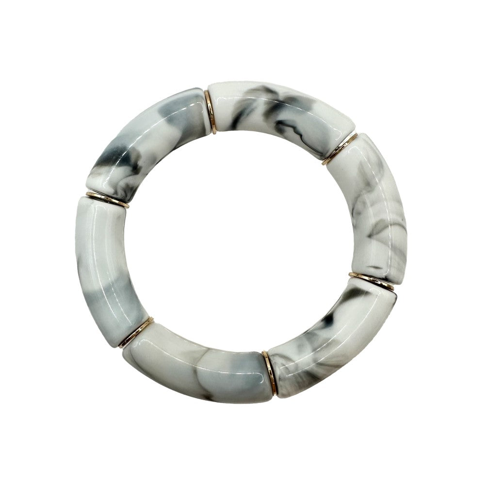 Bamboo Acrylic Tube Bracelet - Solid