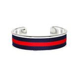 Ribbon Cuff - Striped - Navy & Red - Medium