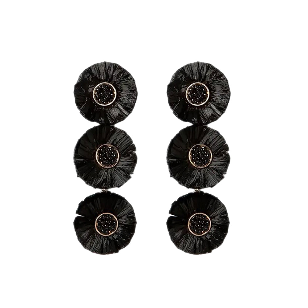 SALE - Triple Raffia Earrings