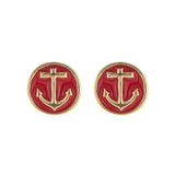Enamel Anchor Earrings