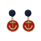 Seed Bead Earrings - Anchor