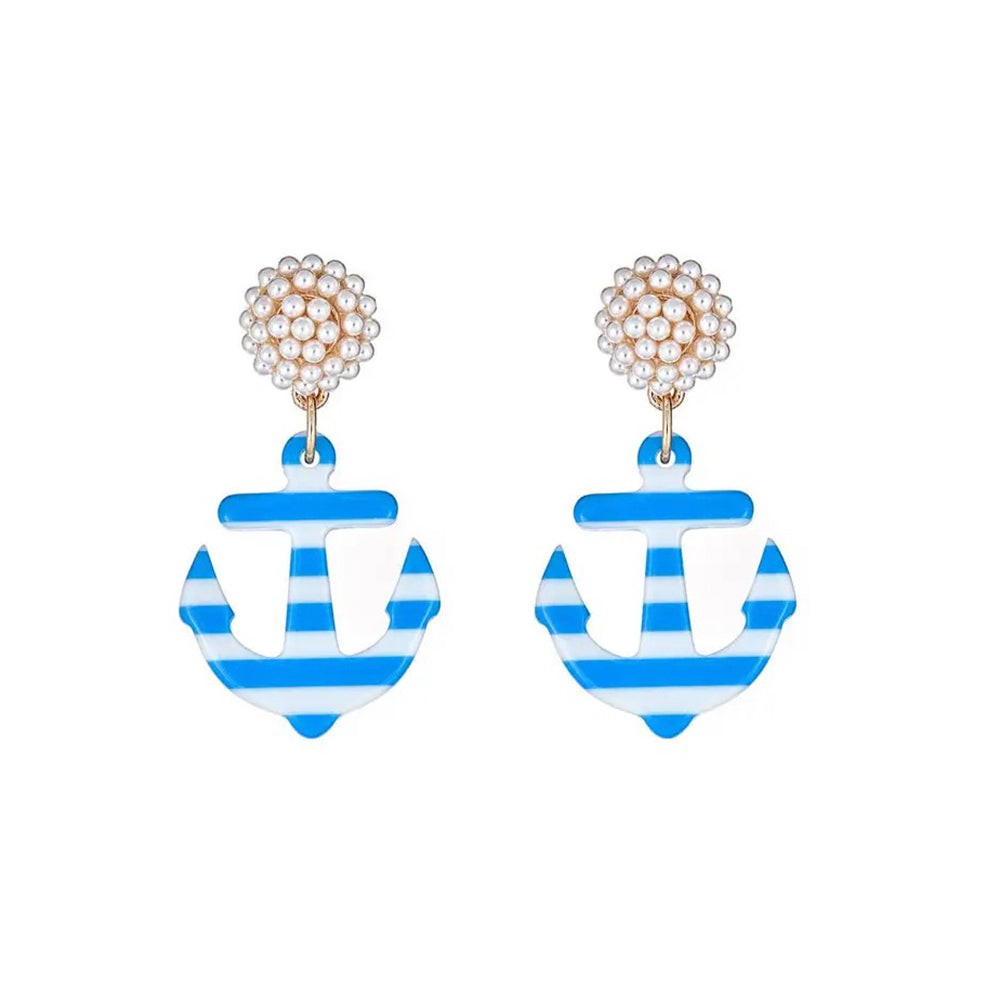 Seed Bead Earrings - Anchor Away