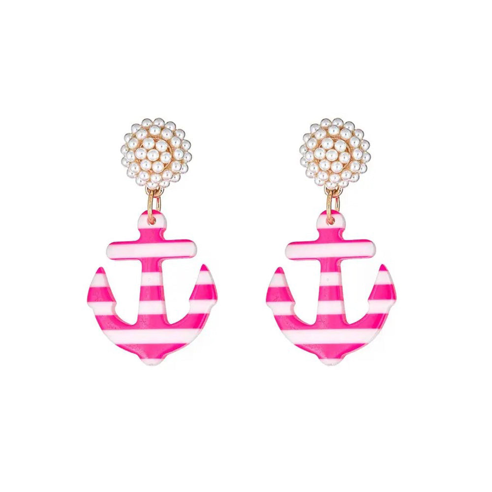 Seed Bead Earrings - Anchor Away