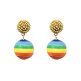Seed Bead Earrings - Beachball