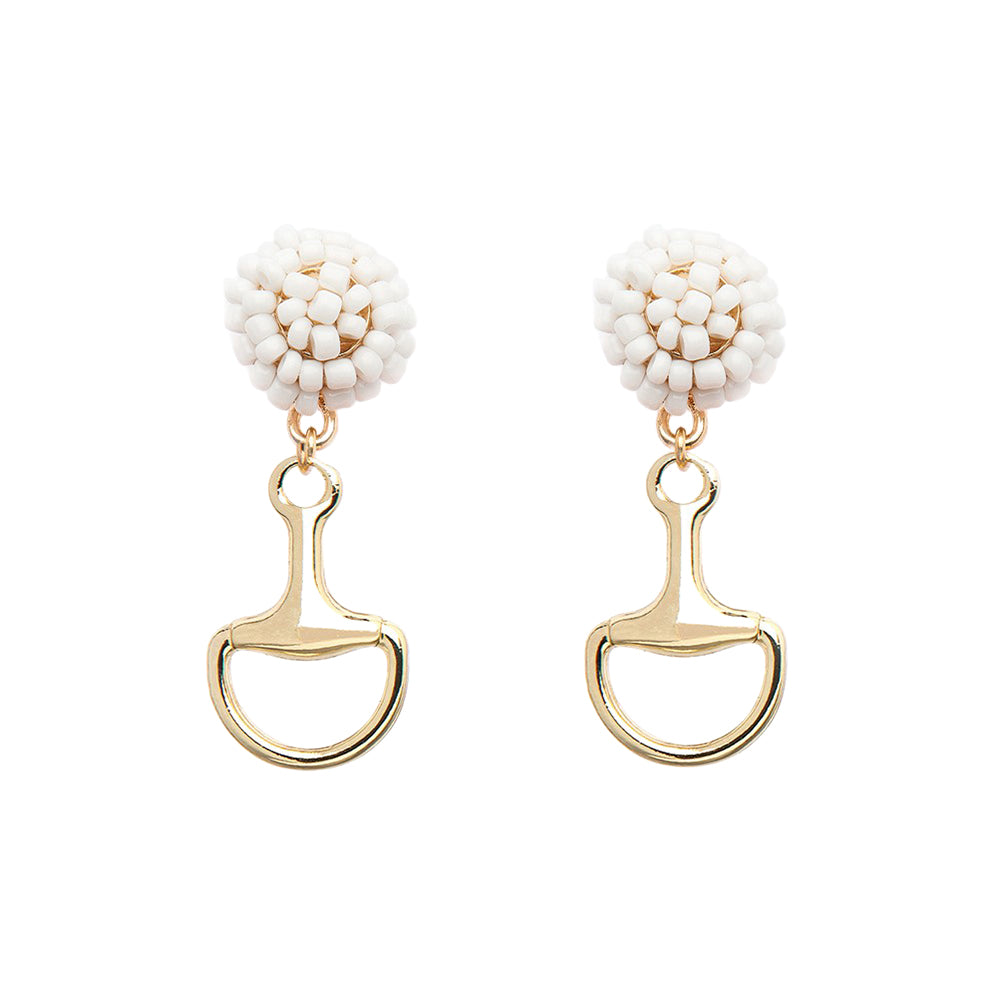 Seed Bead Earrings - Bit - Gold