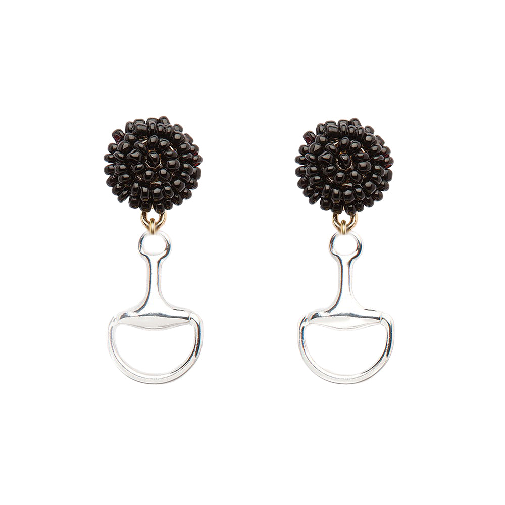 Seed Bead Earrings - Bit - Silver