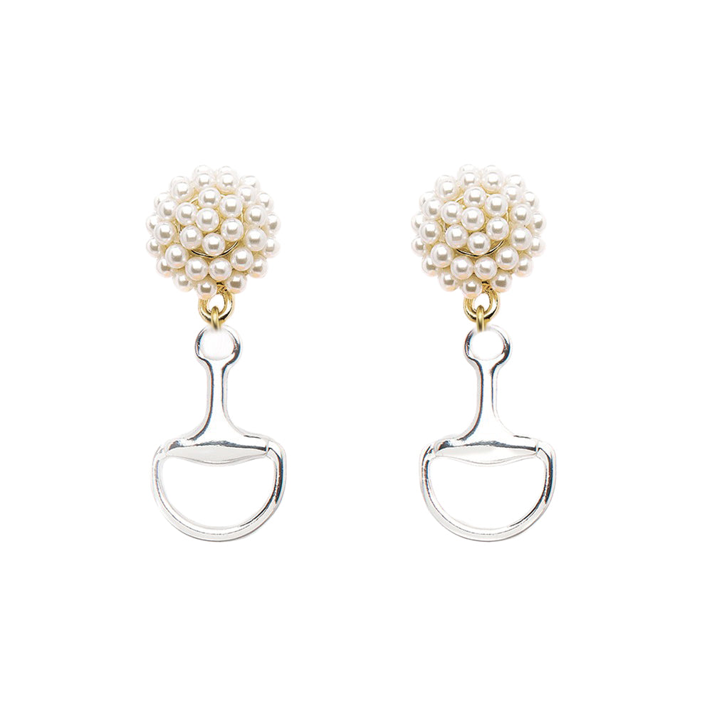 Seed Bead Earrings - Bit - Silver