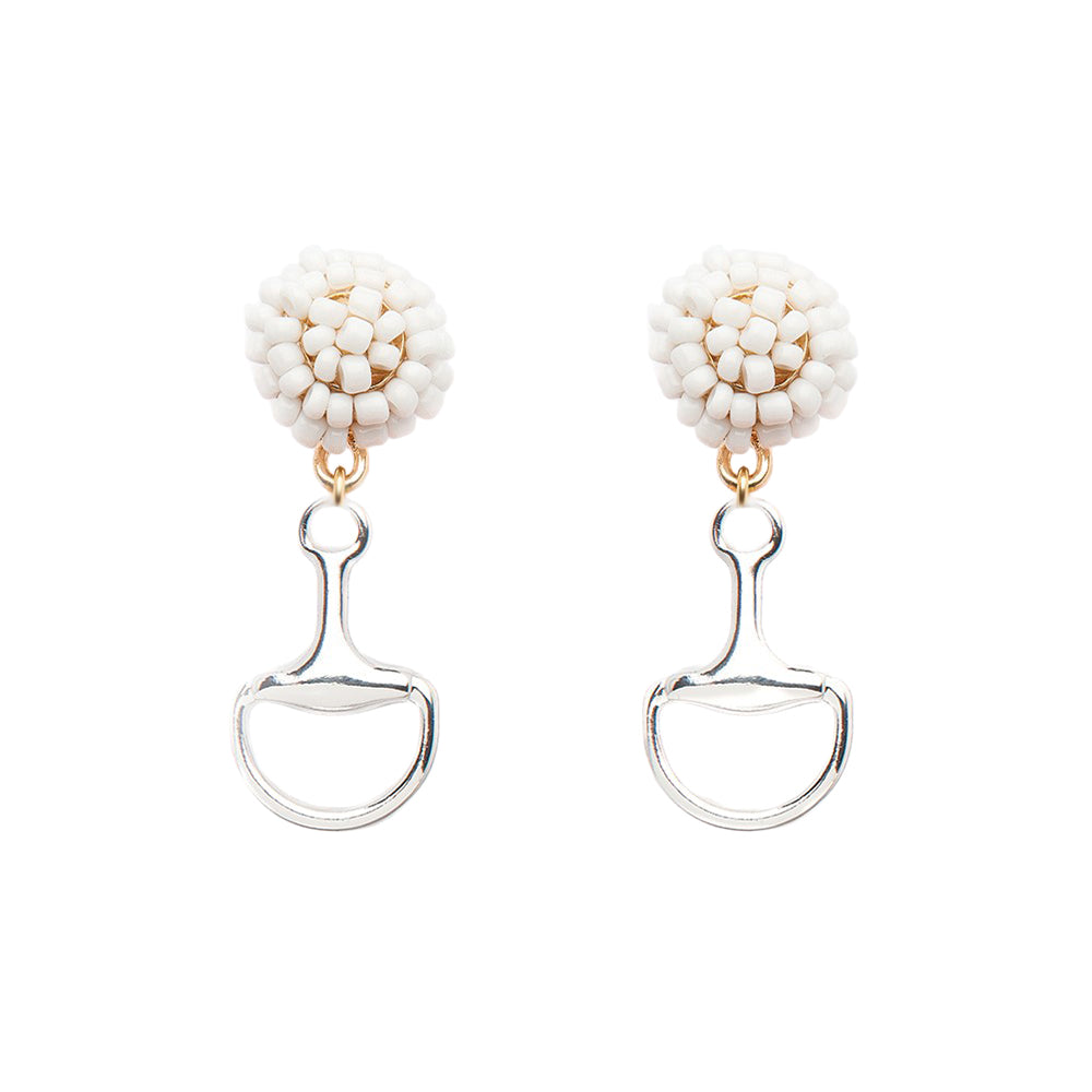Seed Bead Earrings - Bit - Silver