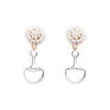 Seed Bead Earrings - Bit - Silver
