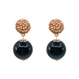 Seed Bead Earrings - Candy - Black