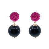 Seed Bead Earrings - Candy - Black