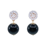Seed Bead Earrings - Candy - Black