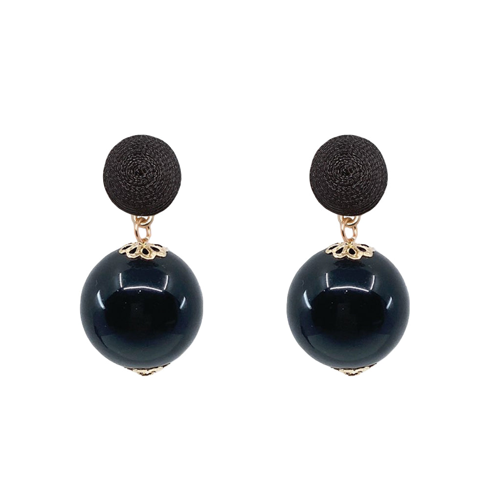 Thread Earrings - Candy - Black