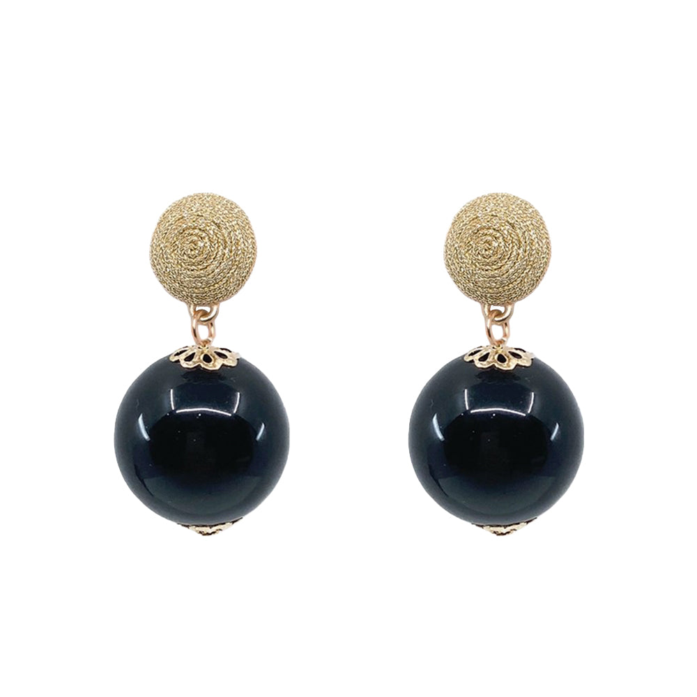 Thread Earrings - Candy - Black