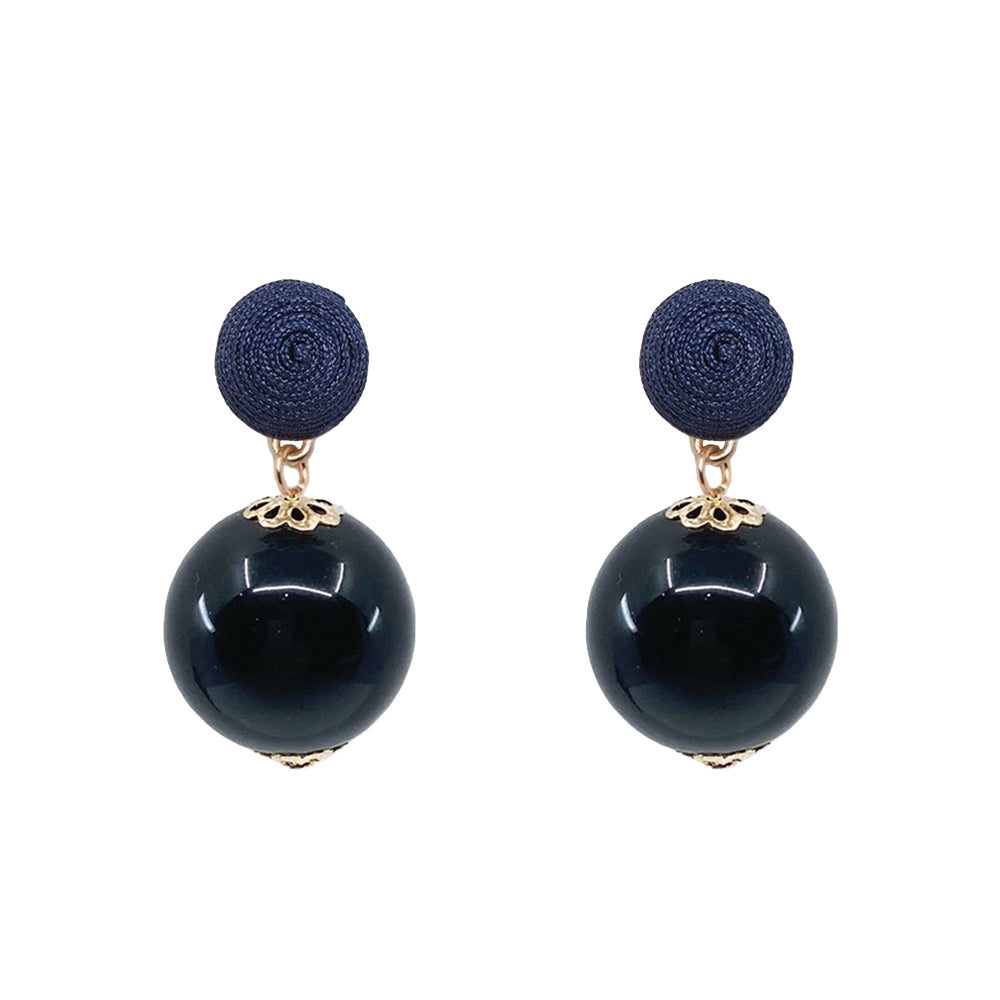 Thread Earrings - Candy - Black