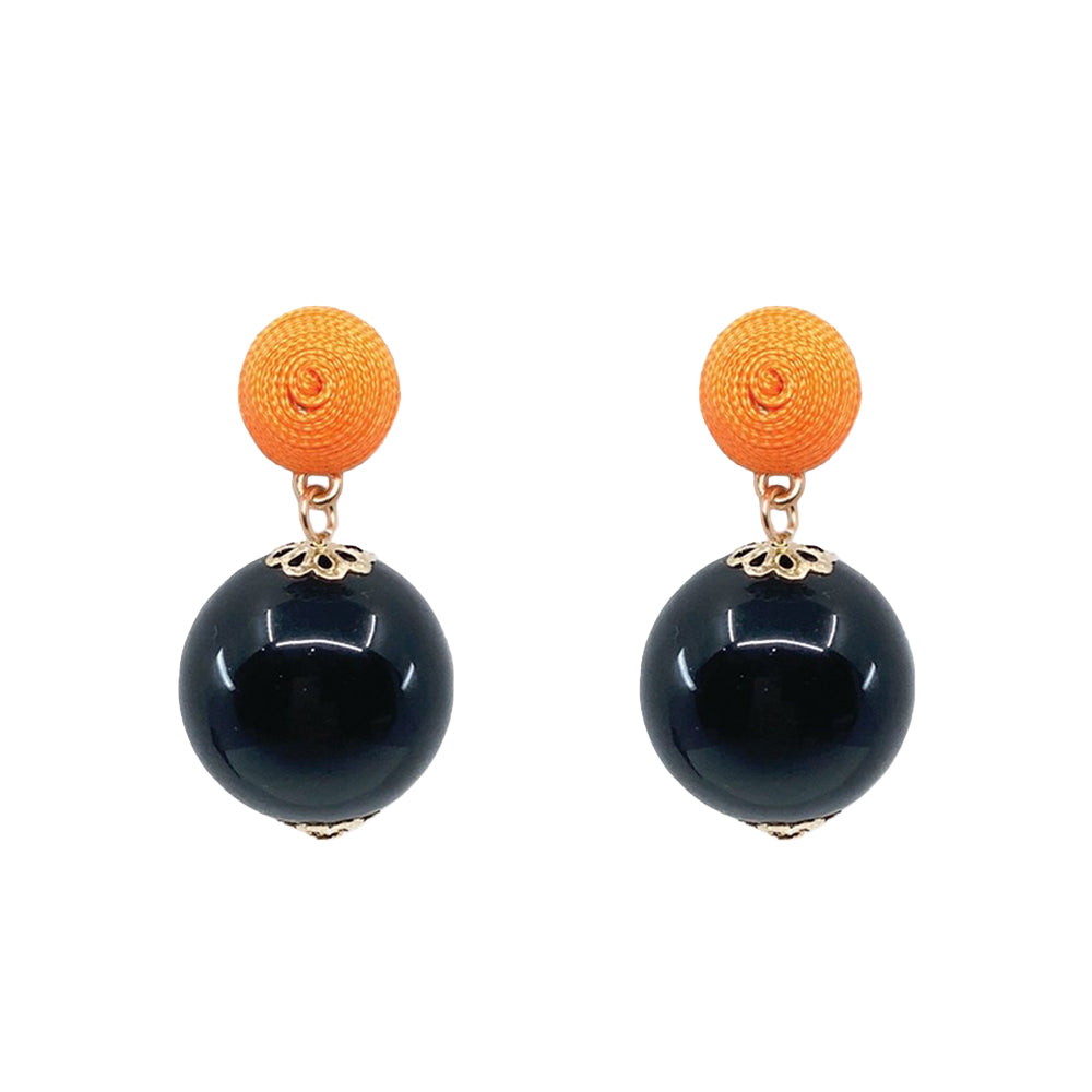 Thread Earrings - Candy - Black