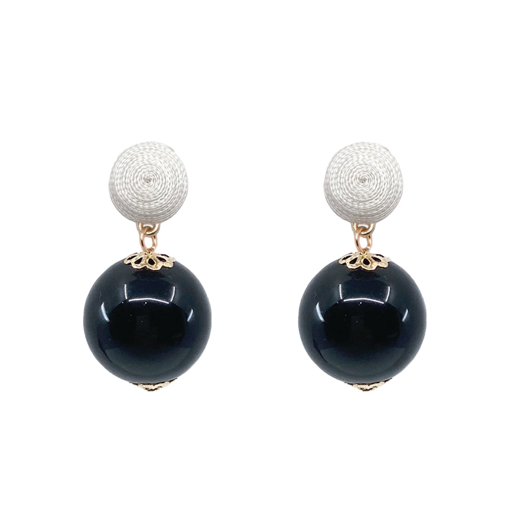Thread Earrings - Candy - Black