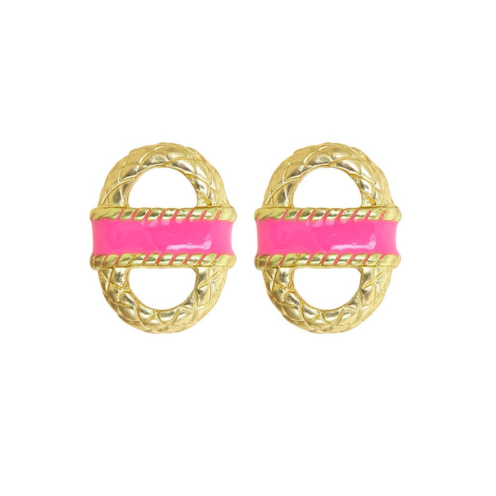 SALE - Enamel Basket Earrings