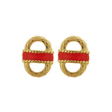 SALE - Enamel Basket Earrings
