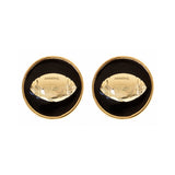 SALE - Enamel Football Earrings
