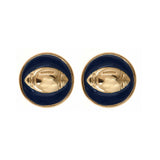 SALE - Enamel Football Earrings